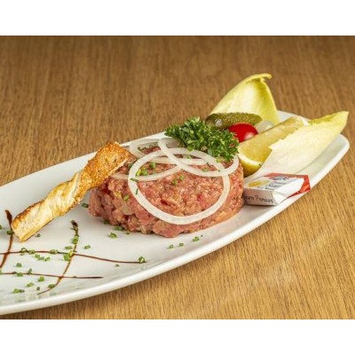 Tartare de bœuf épicé au cognac