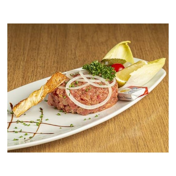 Tartare de bœuf épicé au cognac