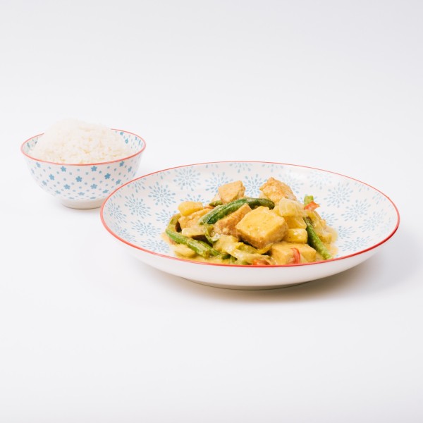 Tofu curry vert