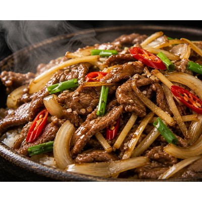 Grilled Beef with Homemade Ginger Sauce
