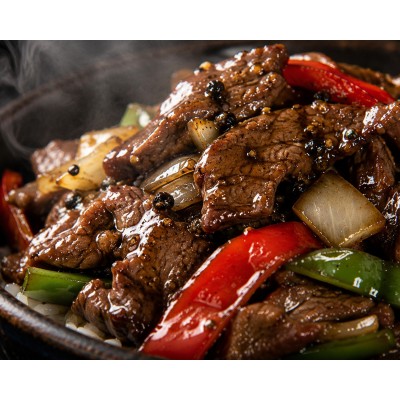 Beef with Garlic and Black Pepper