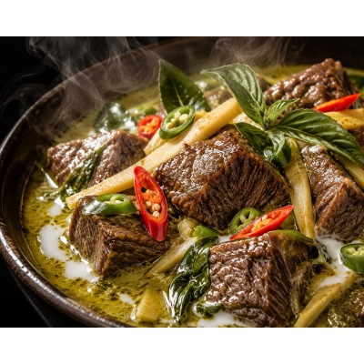 Curry Vert Boeuf · Ragout de Jarret Braisé